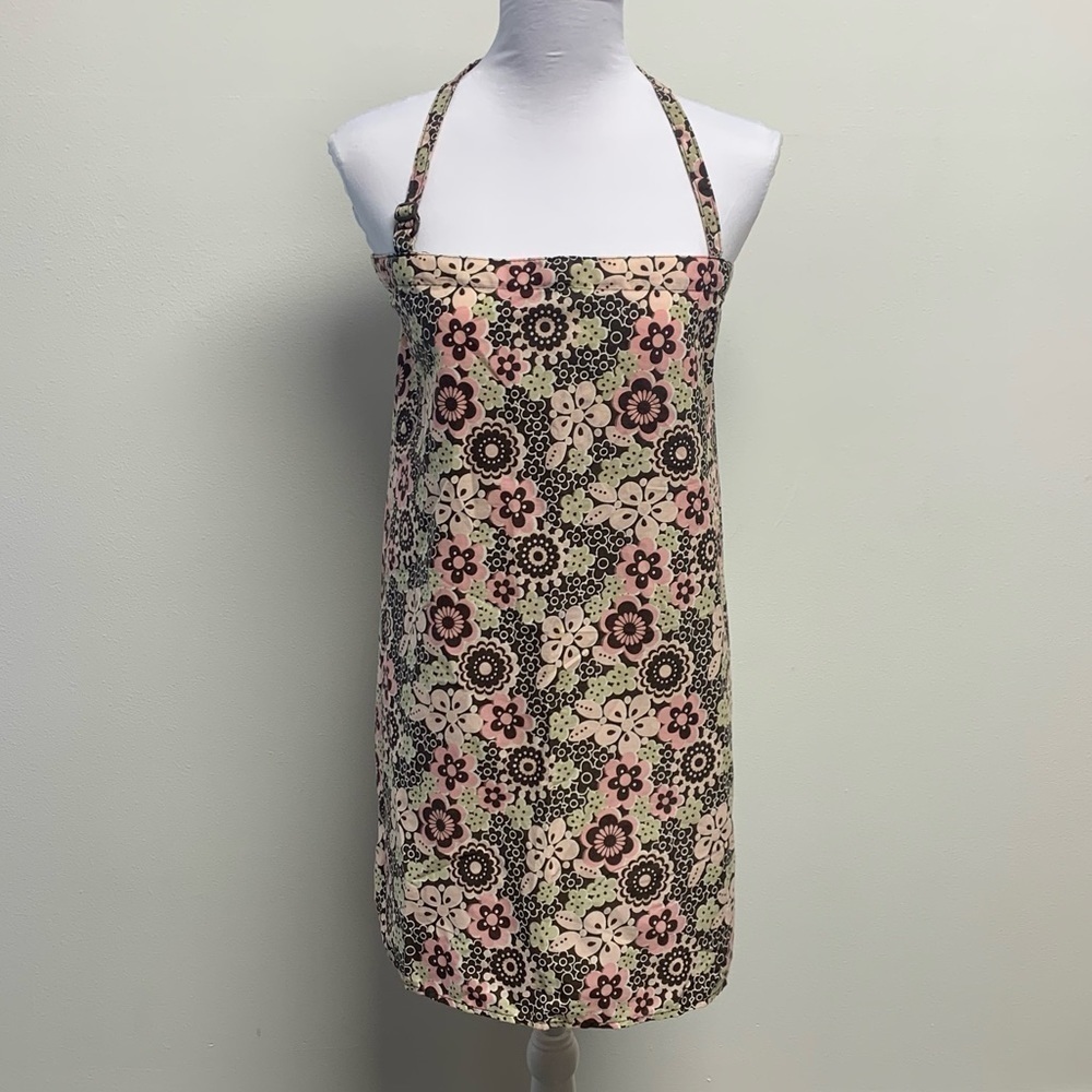 Eddie Bauer | Pink/Green/Brown | Floral Adjustable Strap Apron Nursing Cover